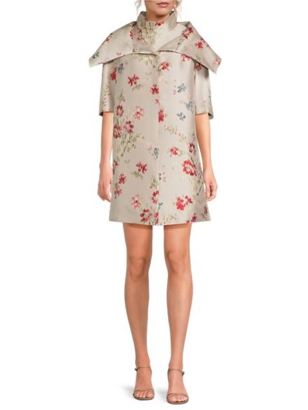 NWT Buru Jacquard Tailored Floral Oversized Car Coat Sz XS/S